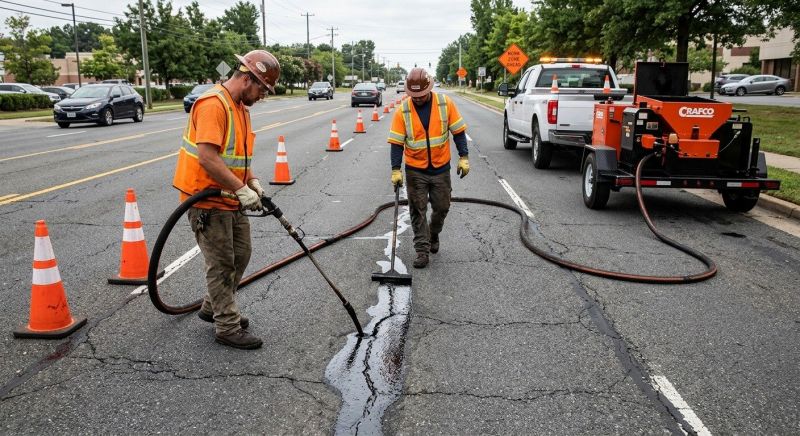 Asphalt Crack Sealing in Denver, CO