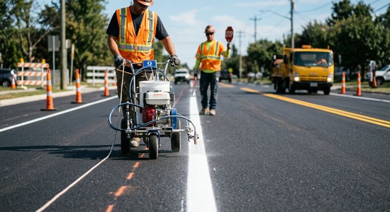 Asphalt Painting in Roswell, GA