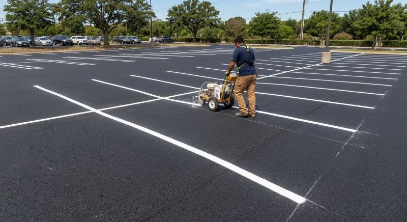 Parking Area Striping in Roswell, GA