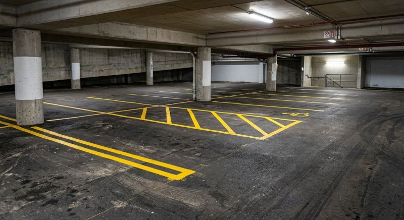 Parking Garage Striping in Alpharetta, GA